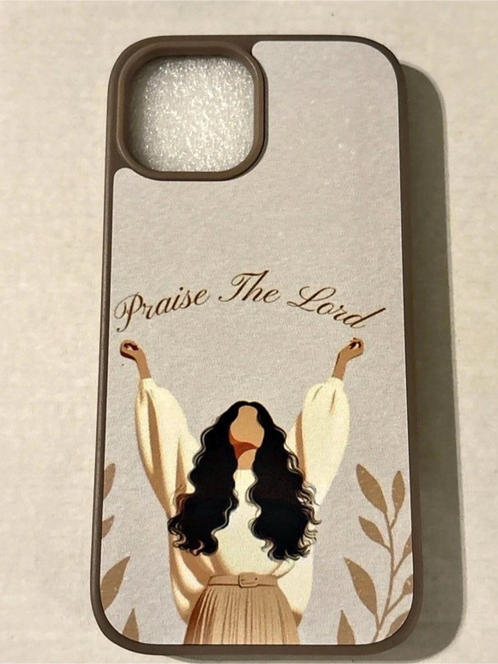 Praise The Lord Phone Case Brown
